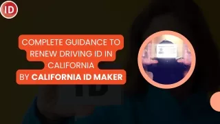 Renew Driving Licence From California Id Maker | Idinstate
