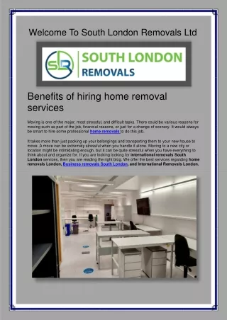 Benefits of hiring home removal services