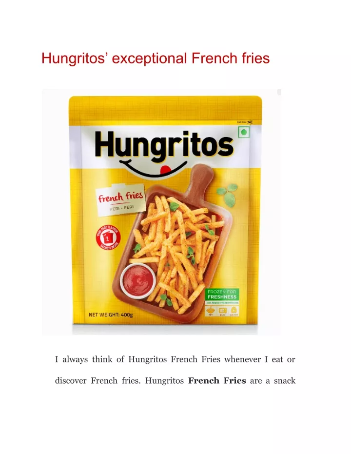 hungritos exceptional french fries