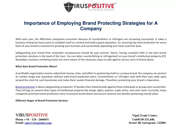 importance of employing brand protecting