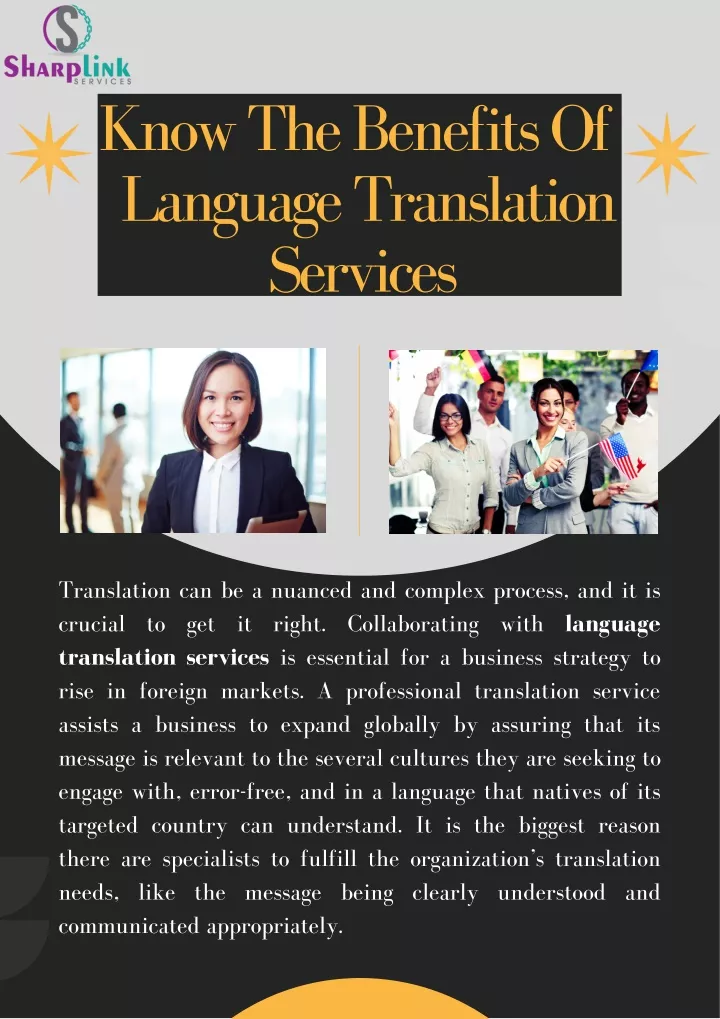 know the benefits of language translation services