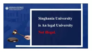 singhania university is an legal university