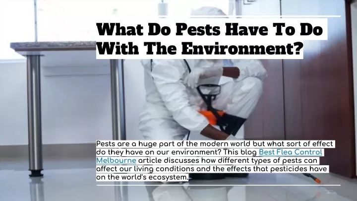 what do pests have to do with the environment