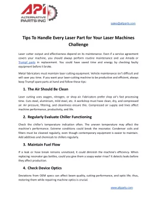How To Handle Every Laser Parts For Your Laser Machines Challenge With Ease Using These Tips