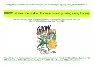 [PDF] DOWNLOAD READ GROW stories of mistakes  life lessons and growing along the way [PDF EPUB KINDLE]