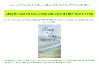 {epub download} Along the Way The Life  Lessons  and Legacy of Father Hugh F. Crean [PDF EPuB AudioBook Ebook]