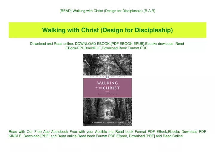 read walking with christ design for discipleship