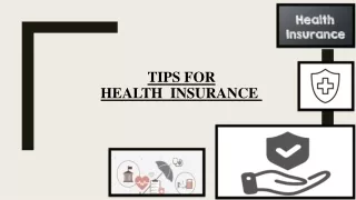 Tips for Health  Insurance 