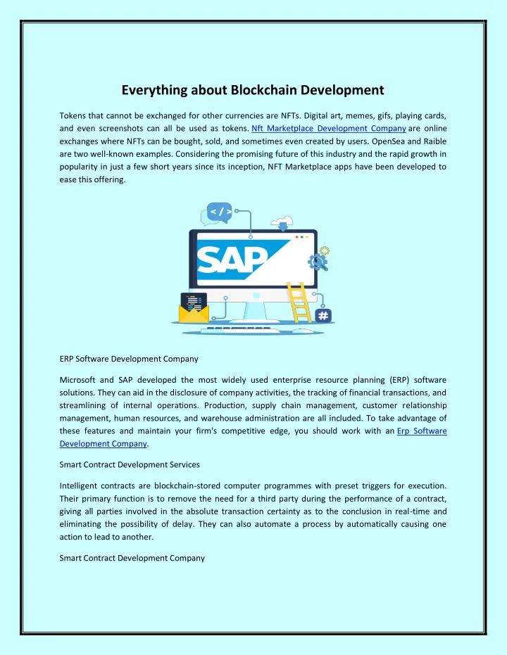 everything about blockchain development