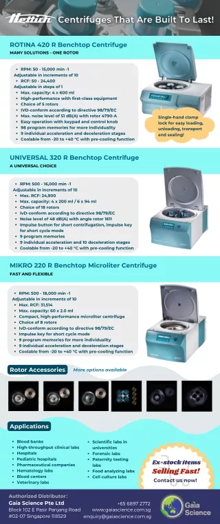 rotina 420 r benchtop centrifuge many solutions