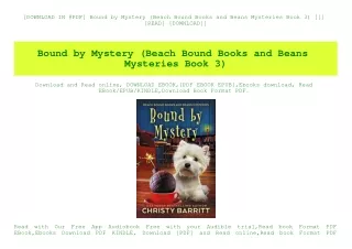 [DOWNLOAD IN @PDF] Bound by Mystery (Beach Bound Books and Beans Mysteries Book 3) [[] [READ] [DOWNLOAD]]