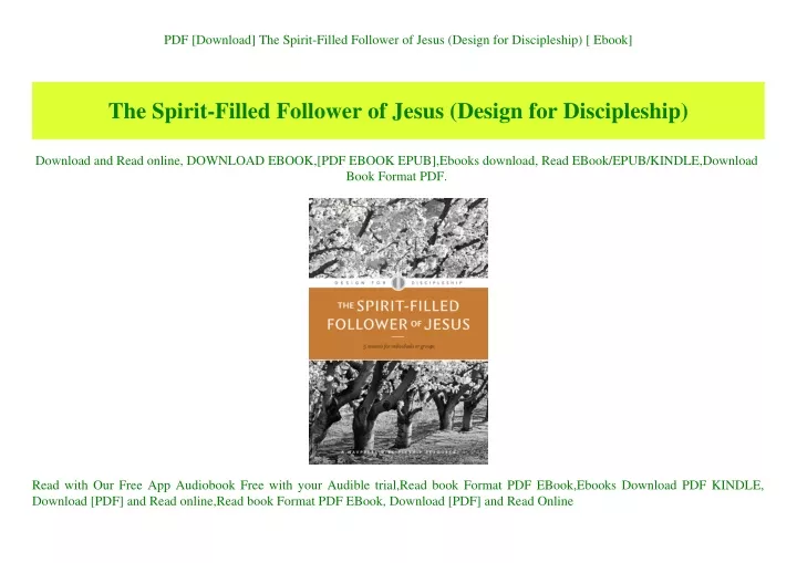 pdf download the spirit filled follower of jesus