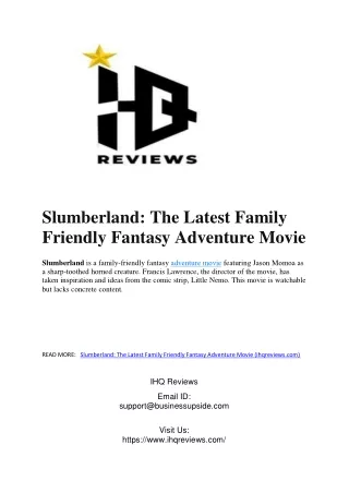 slumberland the latest family friendly fantasy