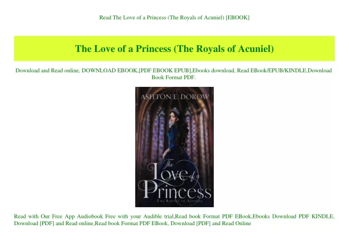 read the love of a princess the royals of acuniel