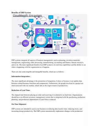 benefits of erp system