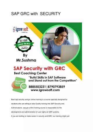sap security and grc online training