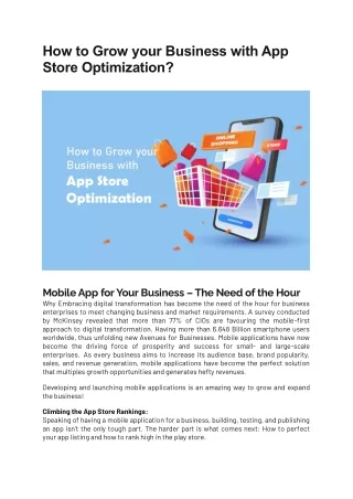 how to grow your business with app store