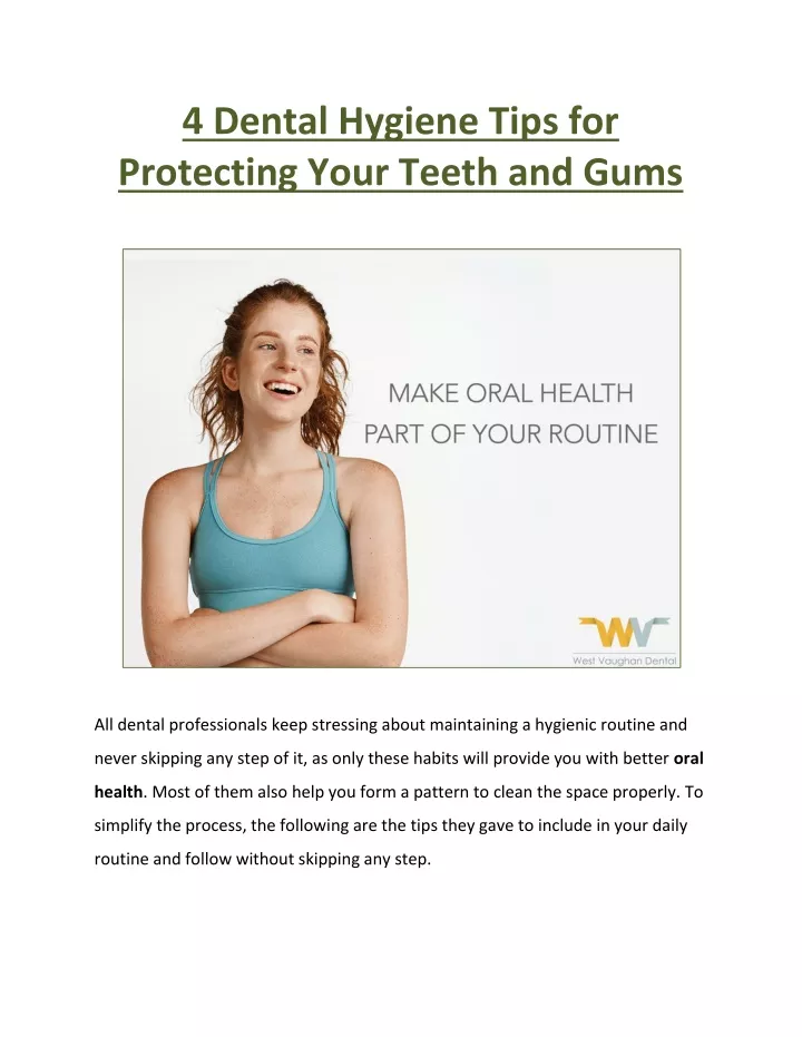 4 dental hygiene tips for protecting your teeth