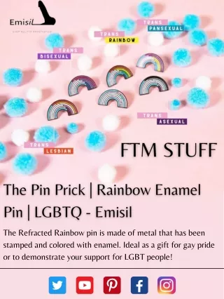 The Pin Prick | Rainbow Enamel Pin | LGBTQ - Emisil