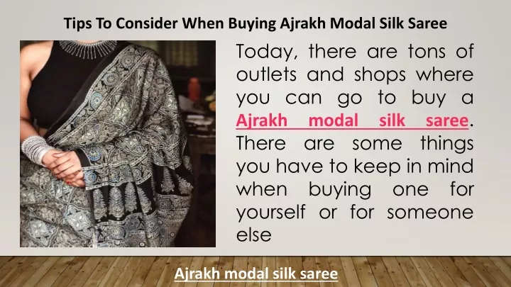 tips to consider when buying ajrakh modal silk
