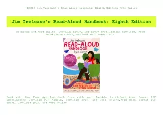 [BOOK] Jim Trelease's Read-Aloud Handbook Eighth Edition Free Online