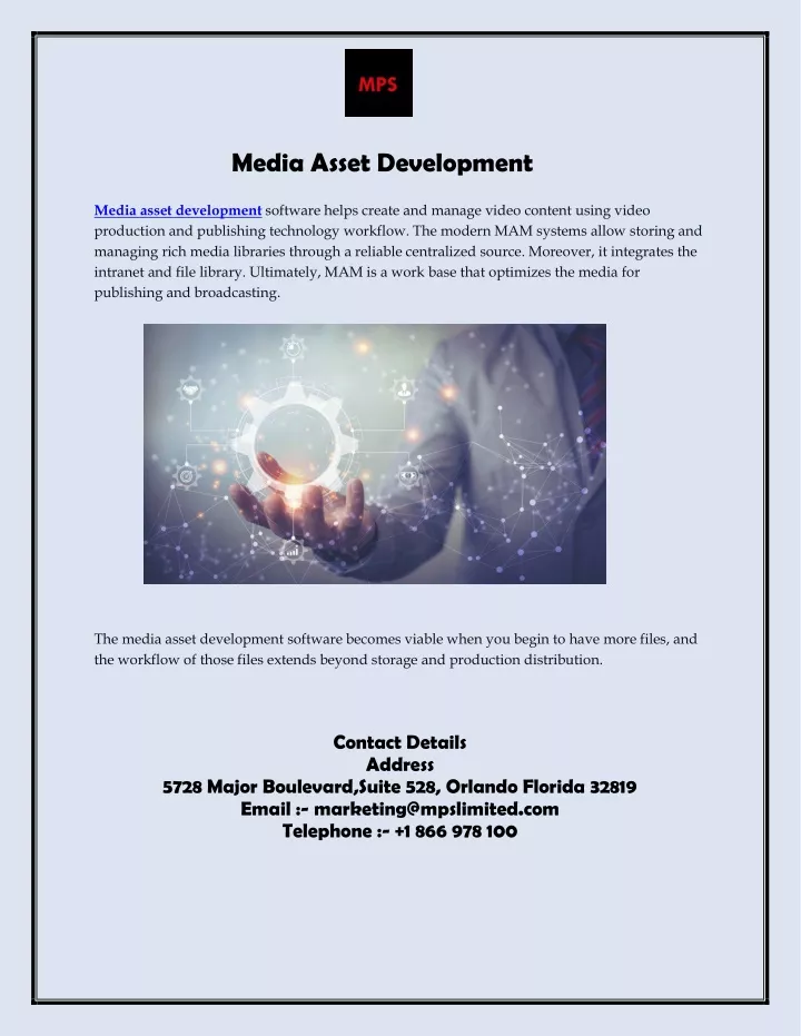 media asset development media asset development
