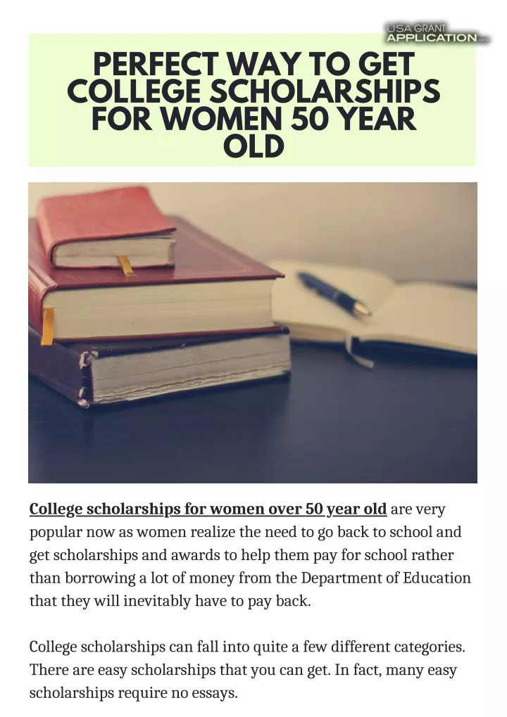 perfect way to get college scholarships for women