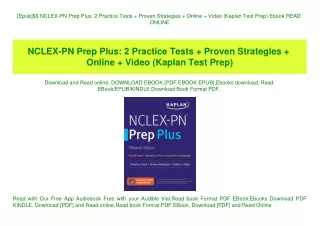 [Epub]$$ NCLEX-PN Prep Plus 2 Practice Tests   Proven Strategies   Online   Video (Kaplan Test Prep) Ebook READ ONLINE