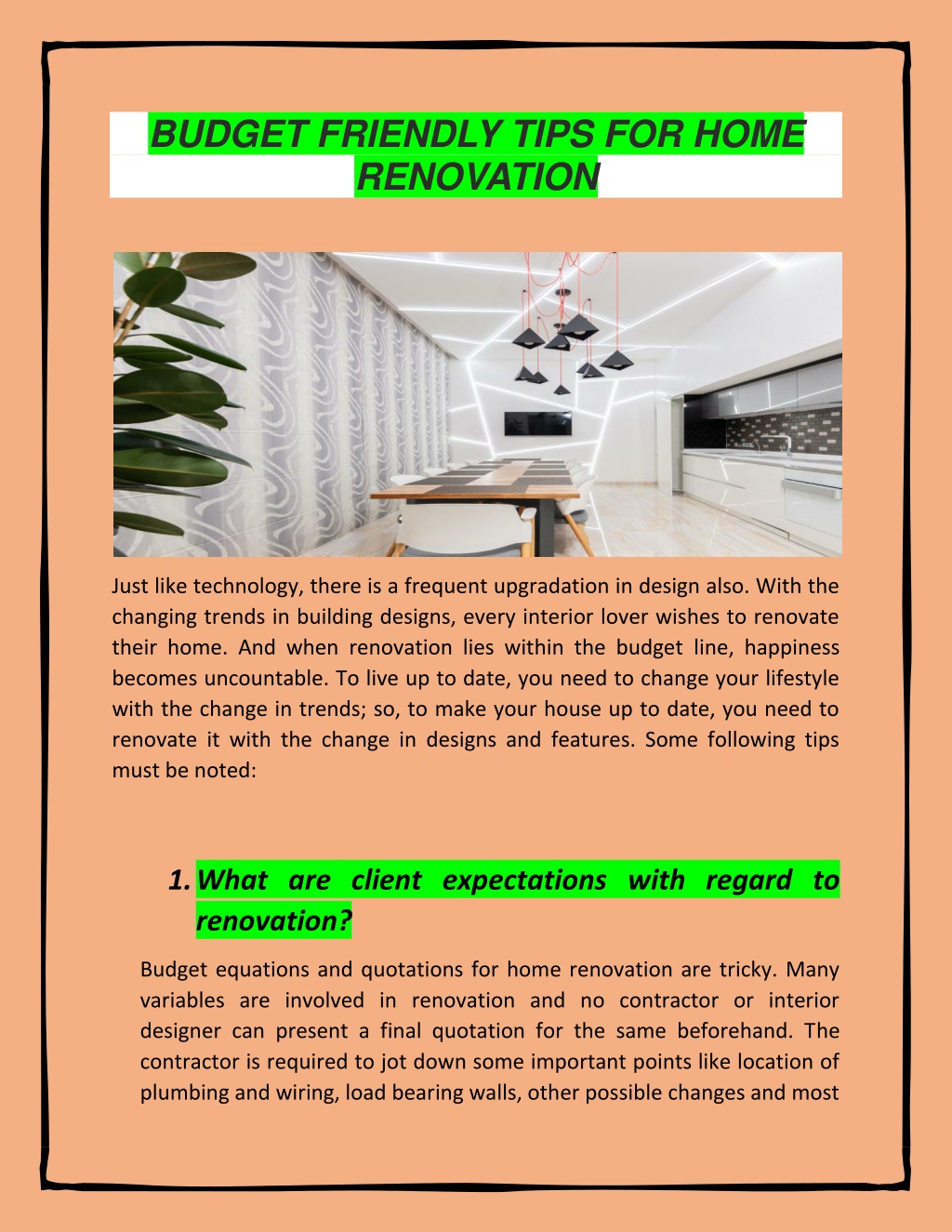 PPT - Budget Friendly Tips for Home Renovation PowerPoint Presentation ...