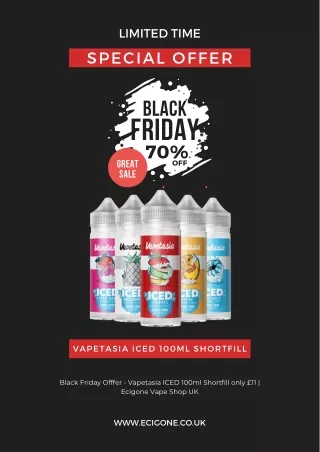 Black Friday Offfer - Vapetasia ICED 100ml Shortfill only £11 | Ecigone Vape Sho