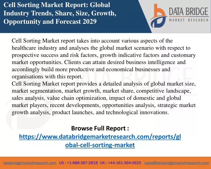 cell sorting market report global industry trends