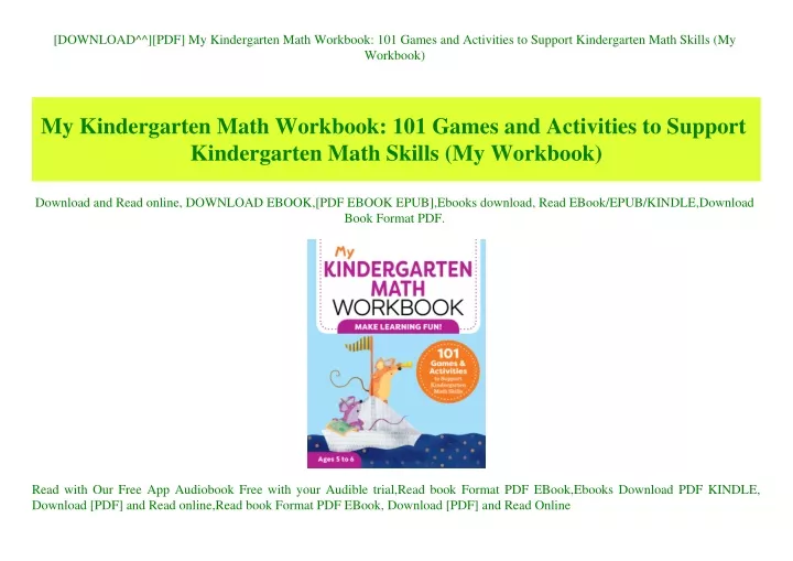 download pdf my kindergarten math workbook