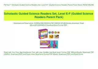Pdf free^^ Scholastic Guided Science Readers Set  Level E-F (Guided Science Readers Parent Pack) Ebook READ ONLINE