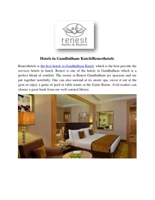 Hotels in Gandhidham Kutch