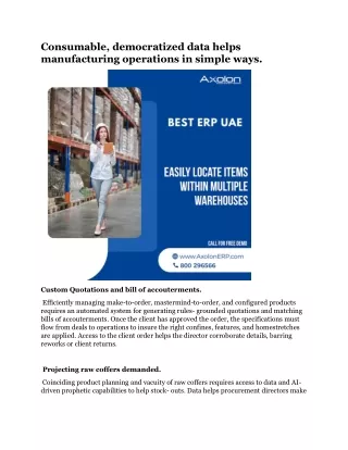 consumable democratized data helps manufacturing