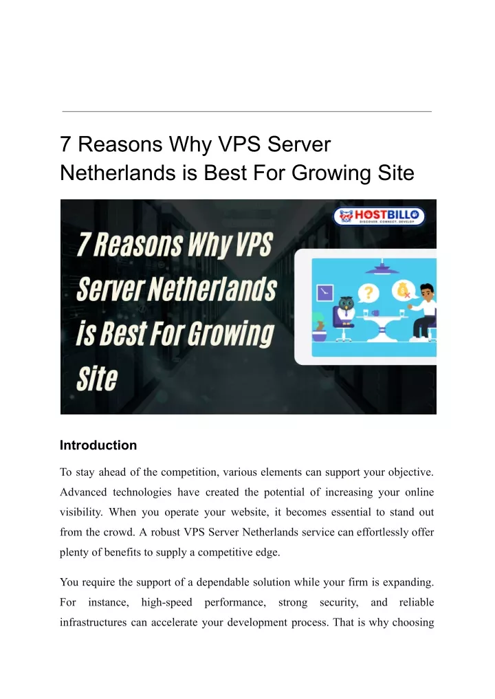 7 reasons why vps server netherlands is best