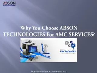 why you choose abson technologies for amc services