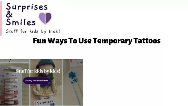 fun ways to use temporary tattoos