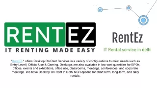 rentez it rental service in delhi