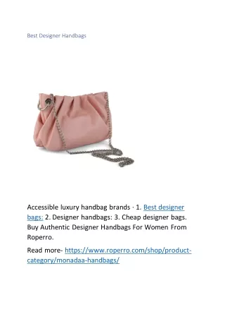 Best Designer Handbags collection- roperro