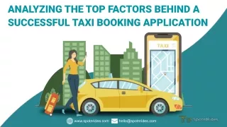 Analyzing The Top Factors Behind a Successful Taxi Booking Application
