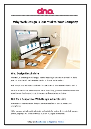 Why Web Design is Essential to Your Company