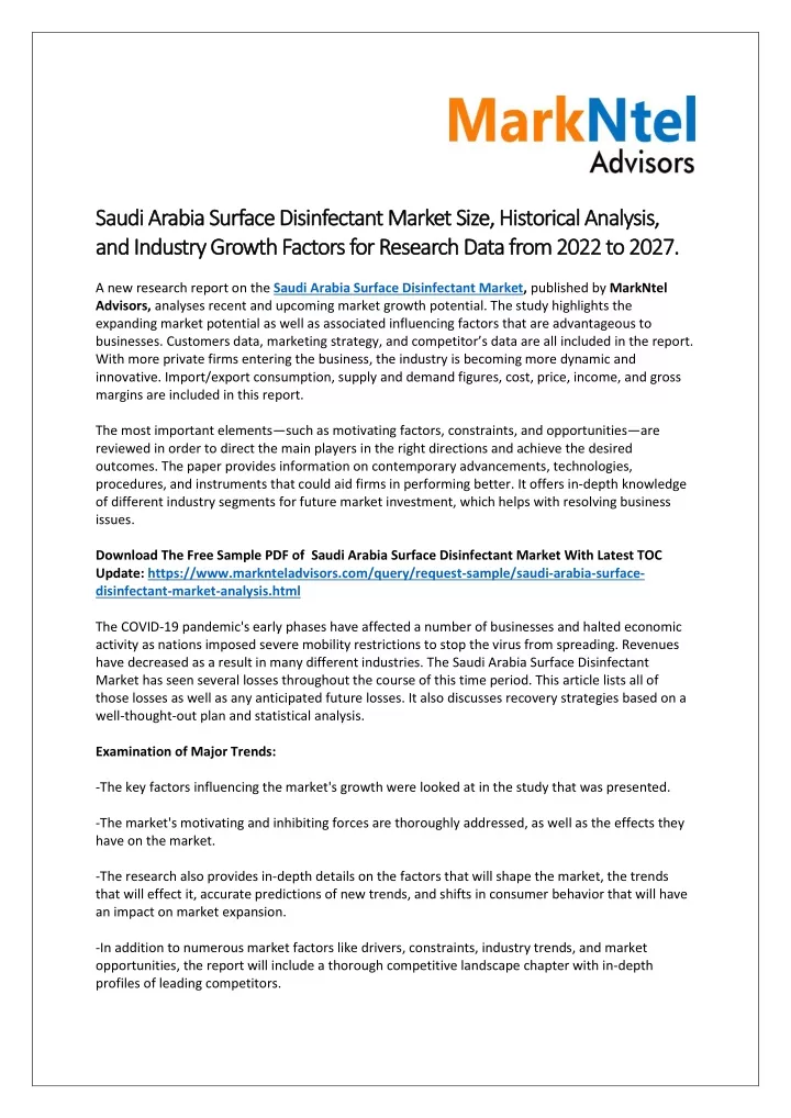 saudi arabia surface disinfectant market saudi