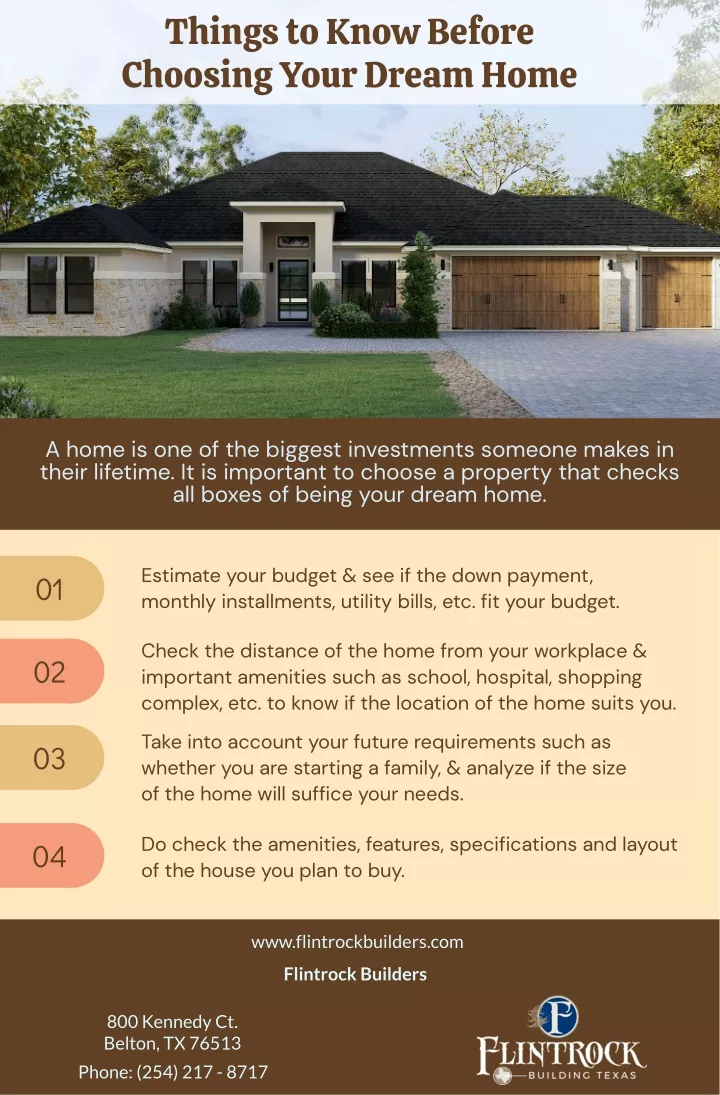 things to know before choosing your dream home