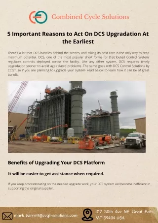 Know the Benefits of Upgrading DCS Platform