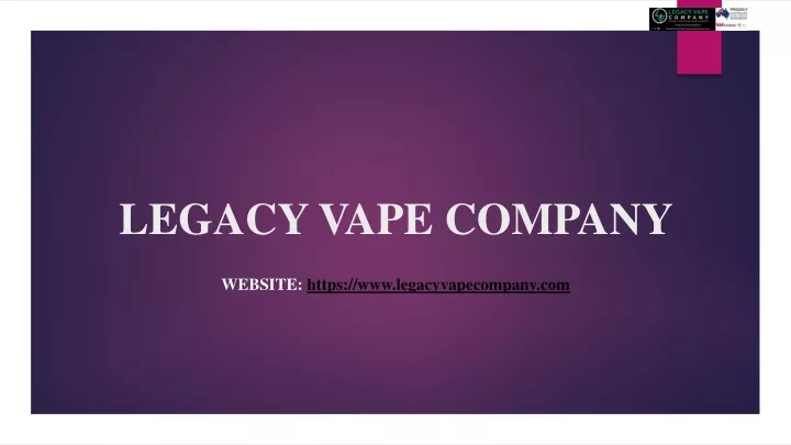 legacy vape company