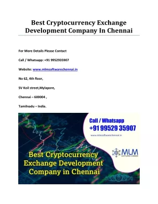 best cryptocurrency exchange development company
