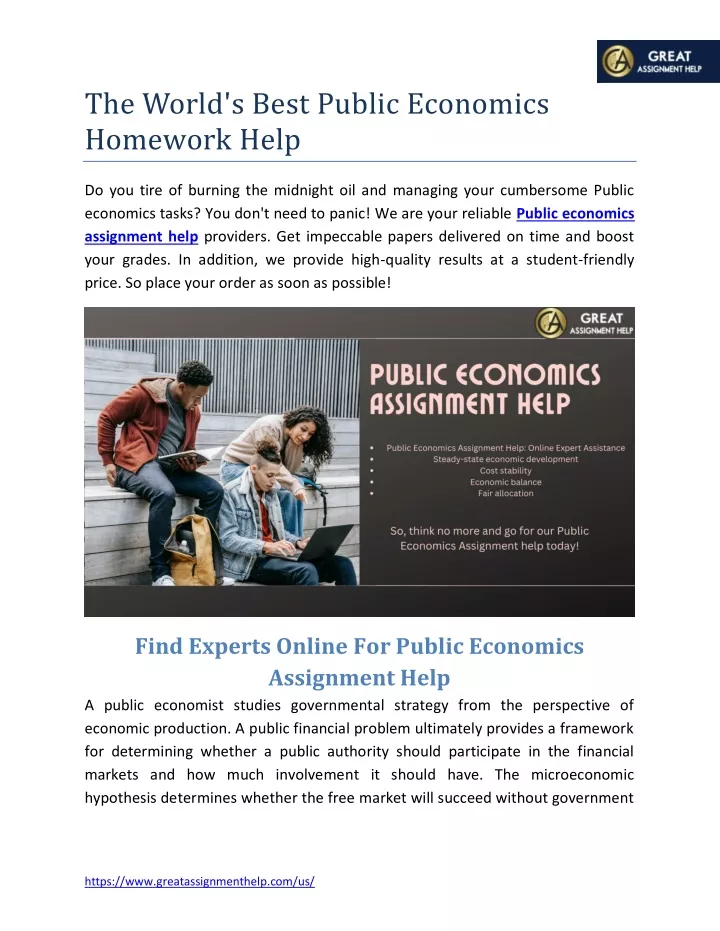 the world s best public economics homework help