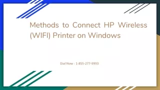 Methods To Connect HP Wireless (WiFi) Printer on Windows