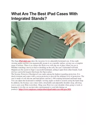 What Are The Best iPad Cases With Integrated Stands